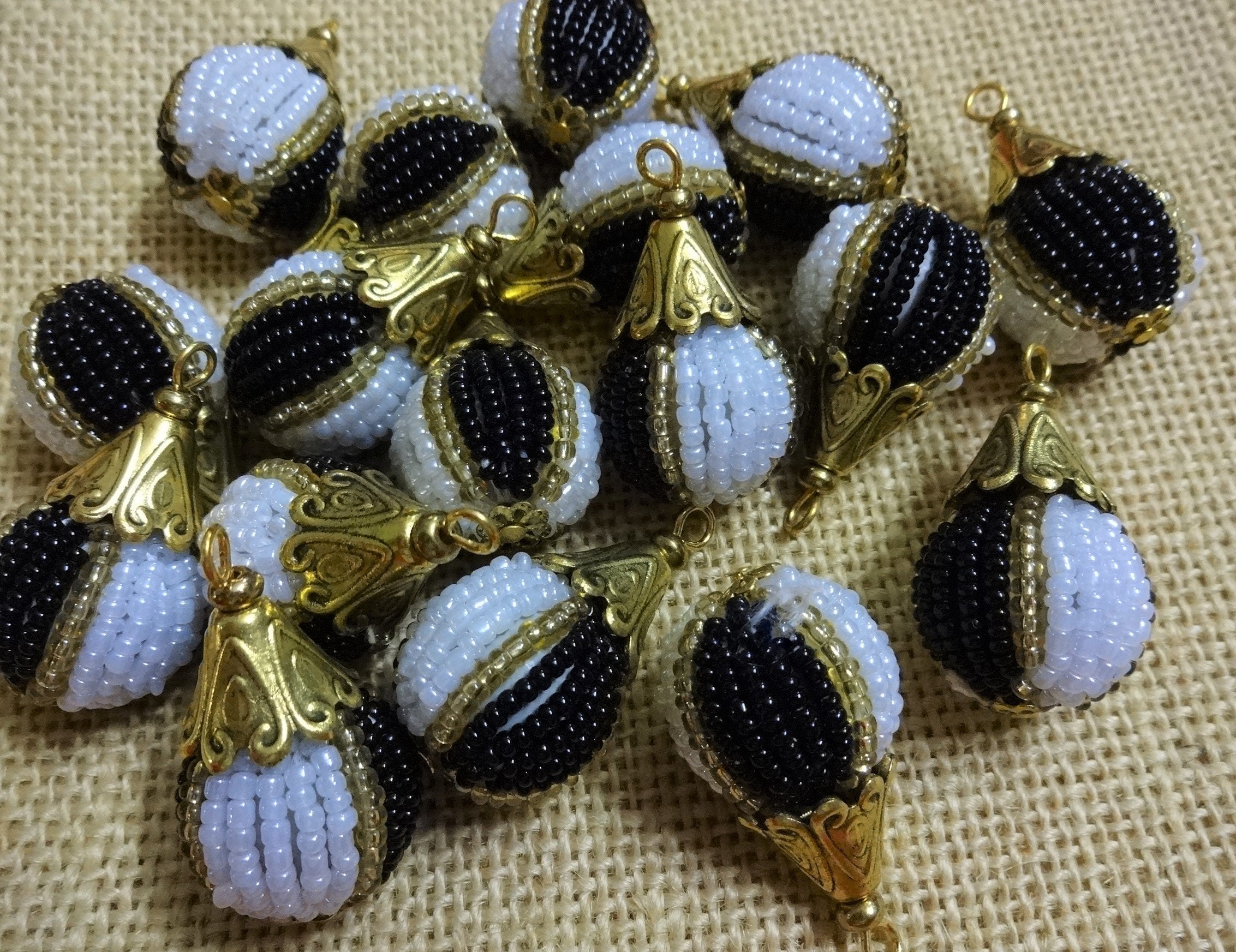 15 Colorful Beaded Balls Ball Tassels Decorative Ball Etsy