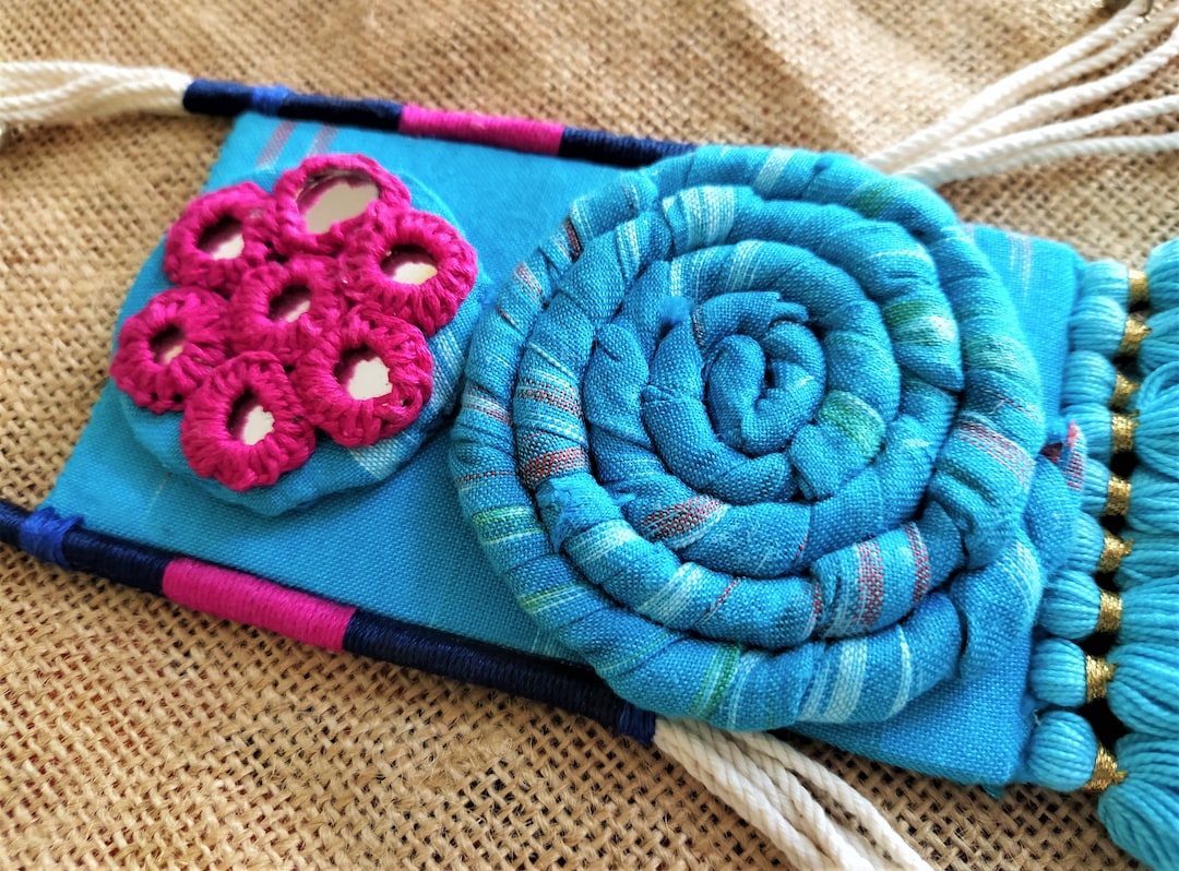 Indian Jewelry Ethnic Necklace Indian Fabric Necklace With Etsy UK