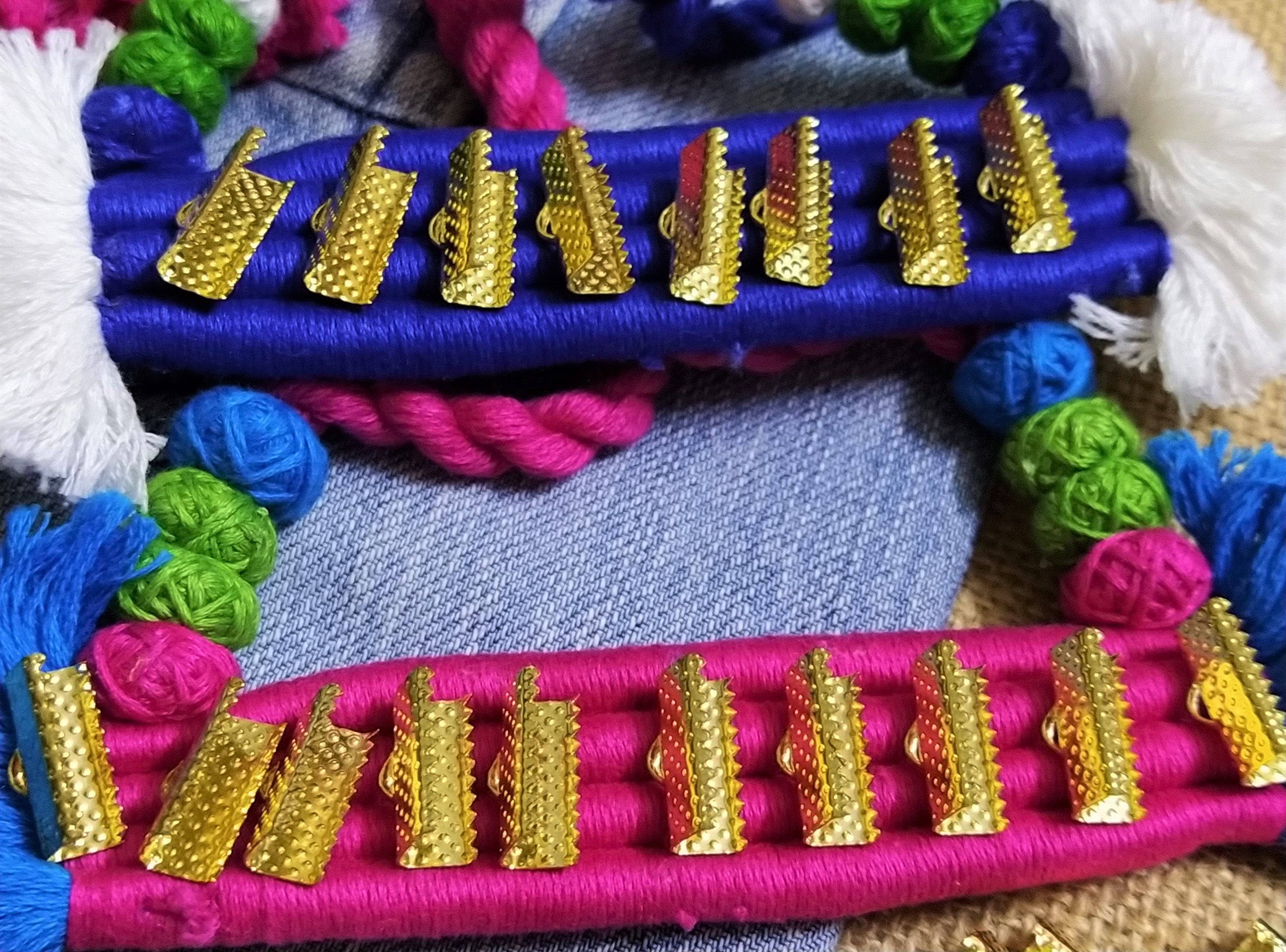 16 MM Gold Plated Metal Ribbon Crimp Cord End Clasp Ribbon Etsy