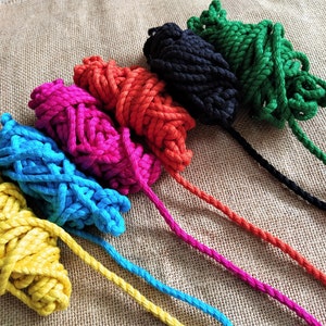 Cordão de algodão torcido, cordão de colar, amarração de cortina nas costas - embrulho de presente corda de embalagem de joias cordão de algodão, faça você mesmo - escolha entre 6 cores diferentes
