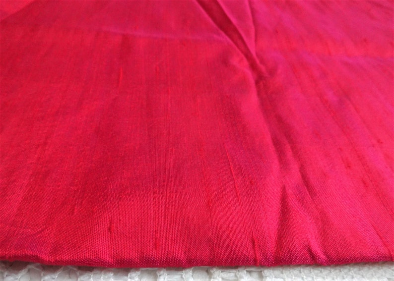 Two Tone Bag of Larger Scraps 3 pcs Raw Silk fabric Detash Fabric -Indian Pure Dupioni Silk Fabric Plain Silk