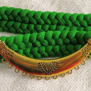 Antique Gold Tone Metal Pendants, Ethnic Necklace Collar Pendants, Tribal Jewelry Supplies, Indian pendants - set of 2