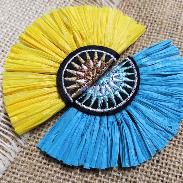 Raffia Tassels, Fan Tassels, Purse & Handbag Decoration, Cloth Embroidery, Fan Tassel Pendant, Jewelry Making Tassels, Natural Raffia