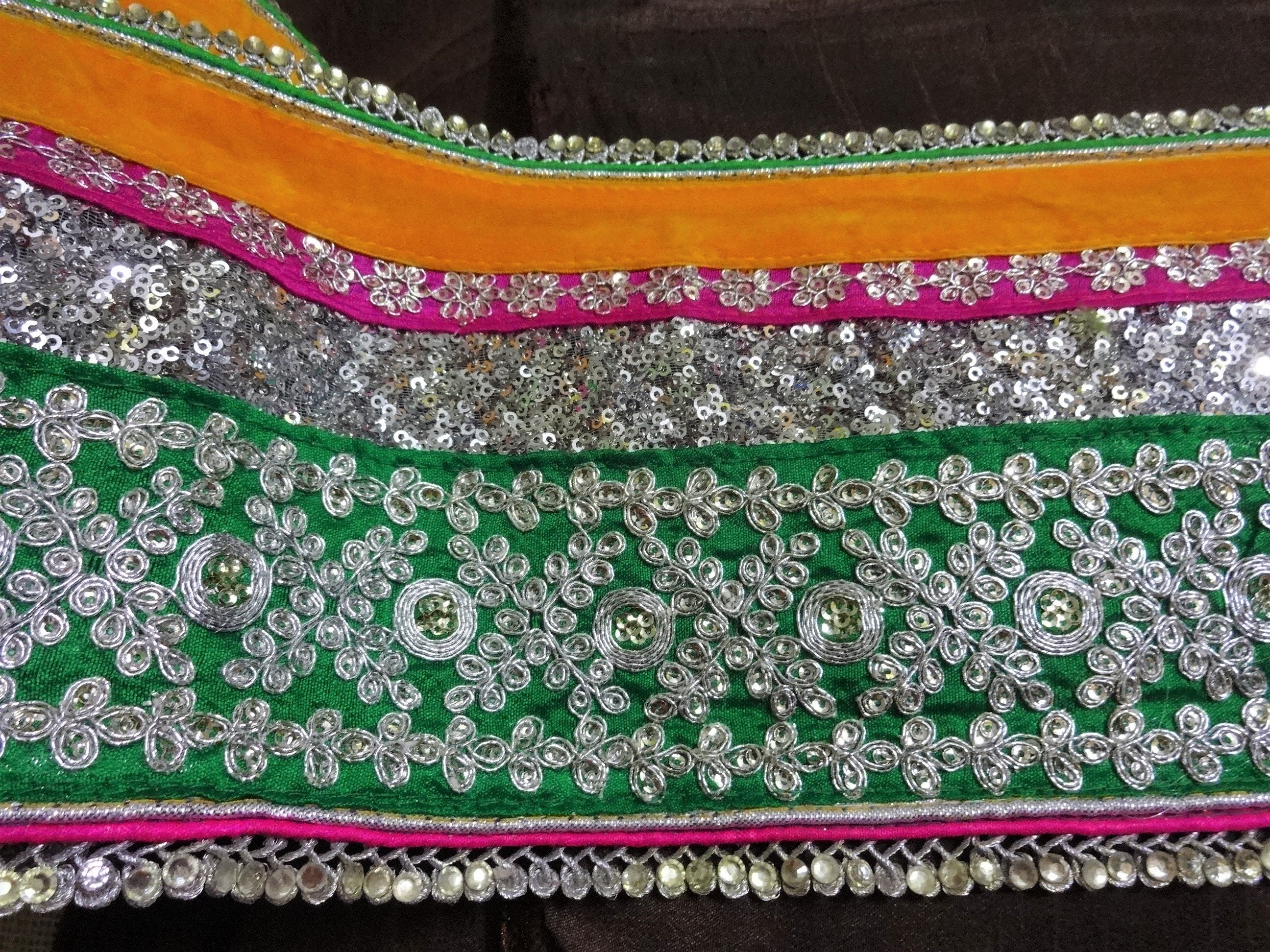 Indian Embroidered Lace Broad Trim Decorative Ribbon - Etsy