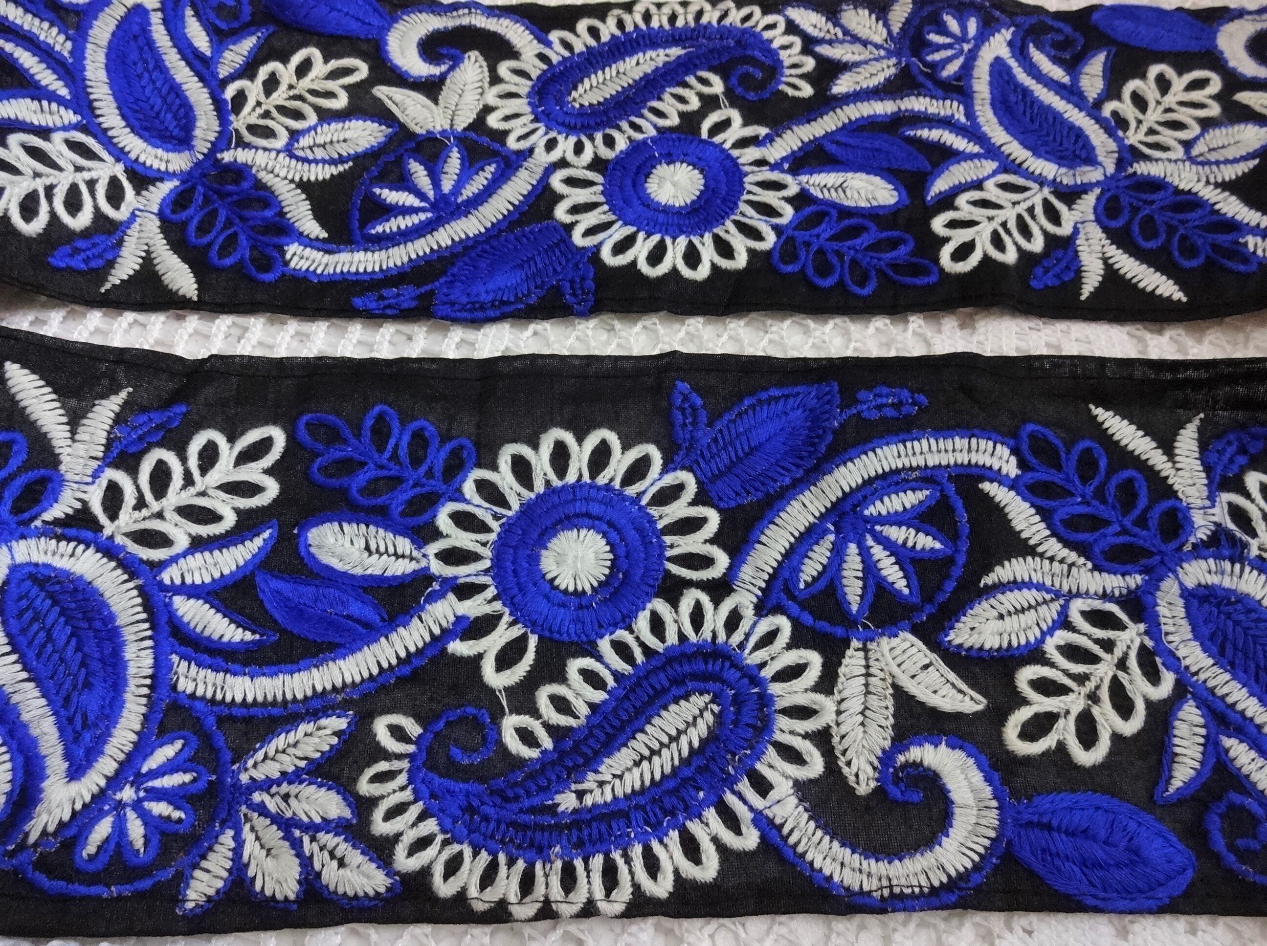 Antique Vintage Sari Border Woven Indian 1 Yard Trim Craft Ribbon Lace ST1369 