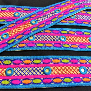 Indische Trim, bestickte Stoff Spitze, dekorative Handwerk Band, Nähen Versorgung, Boho Grenze, Scrapbook Journal Verschönerung, DIY - 2 Meter