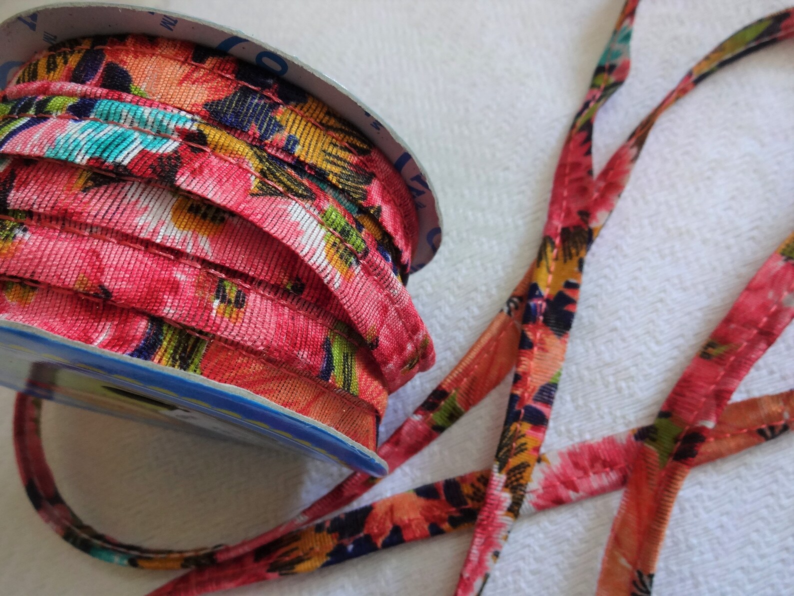 India Lace Sewing Piping Cord Pink Printed Fabric Piping Etsy