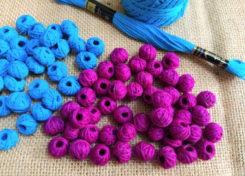 50 pcs Handmade Thread Balls Cotton Balls Craft Decoration Etsy