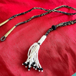 Fil de collier réglable fait main, collier indien bijoux cordon coton tressé, fournitures de bijoux, tour de cou dori - pièce unique