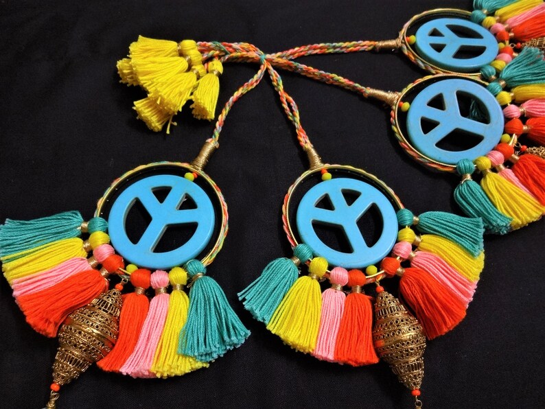 Indian Tassel Pendant Long Turquoise Handbag Decoration Indian Etsy