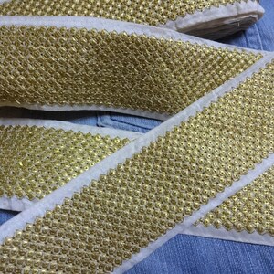 Indische Spitze, Pailletten Zari Trim, Handwerk Band, Sari Grenze, Verzierung, Handwerk Versorgung, dekorative Stoff Spitze - 1 Meter