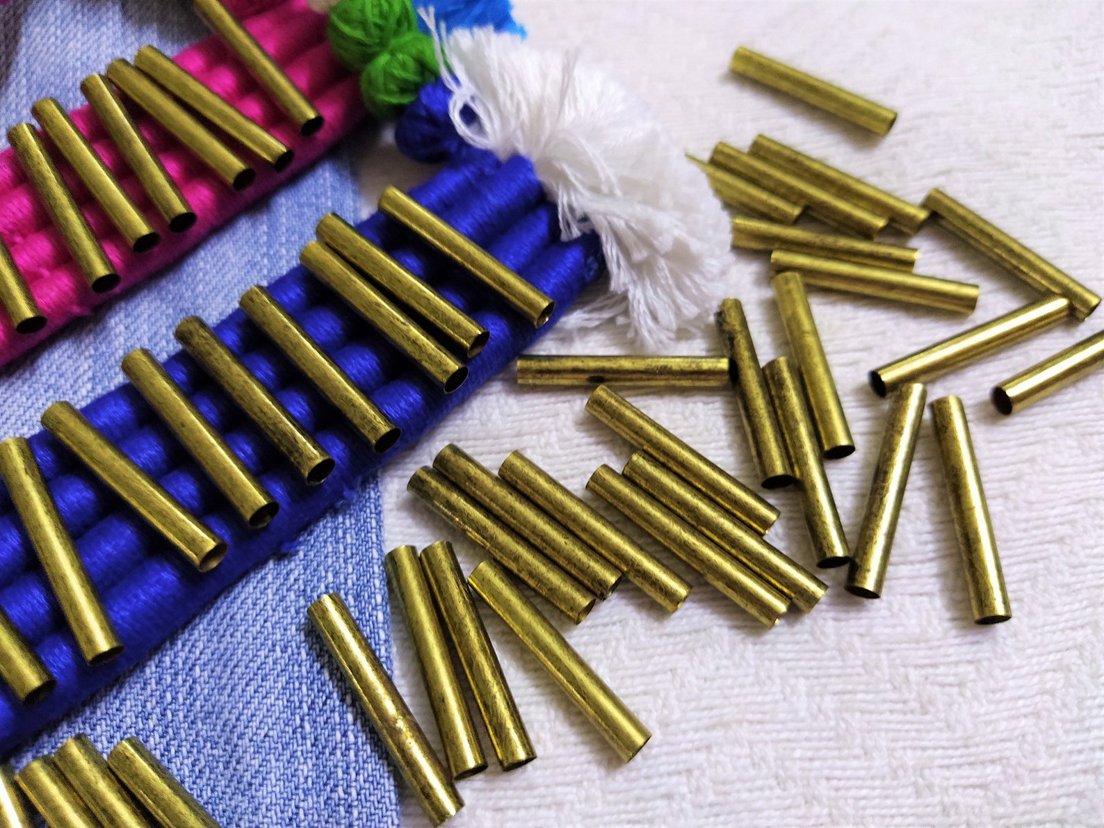 Indian Metal Tube Beads Bracelet Tubes Jewelry Supplies Etsy