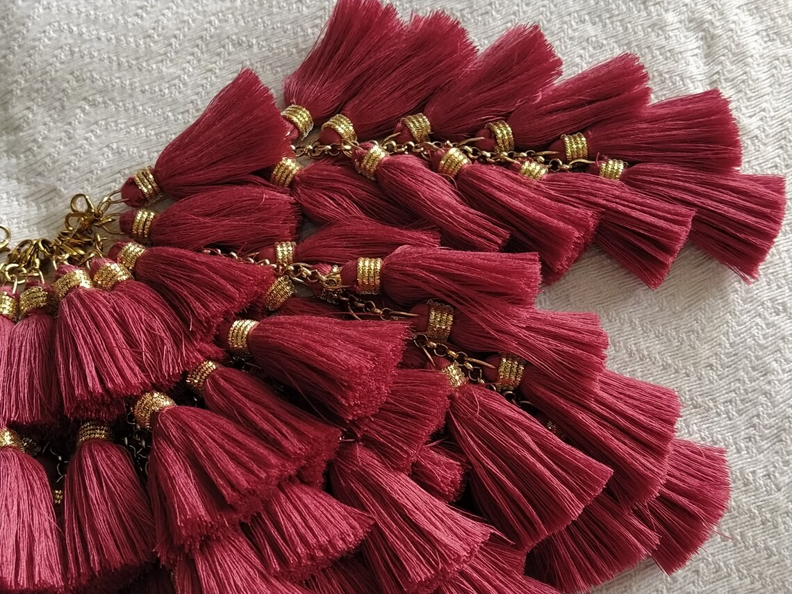 Indian Tassels Cotton Tassels Embellishment Long Tassels Etsy