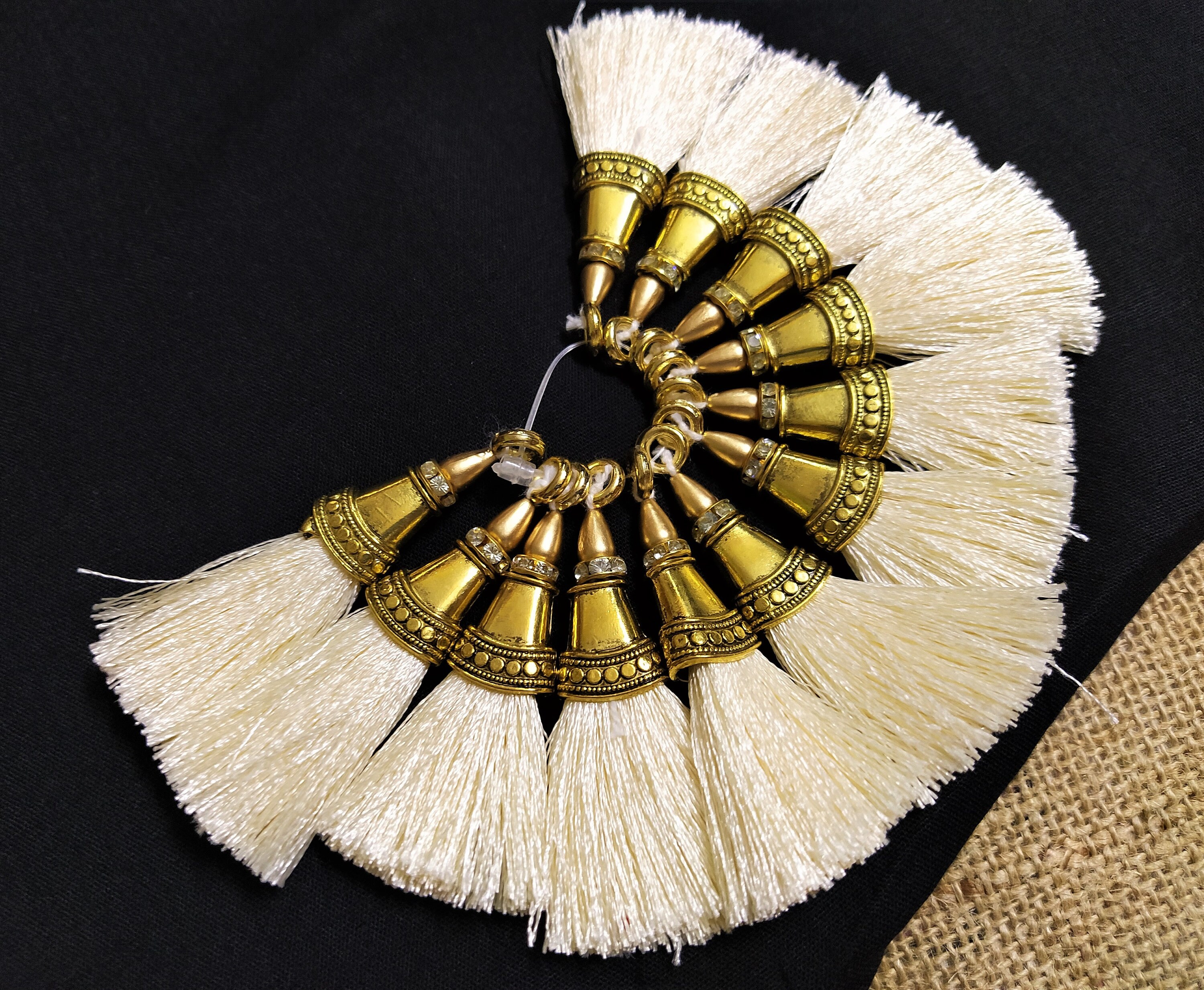 Indian Tassels Silk Mini Tassels with Bead Cap Decorative Etsy