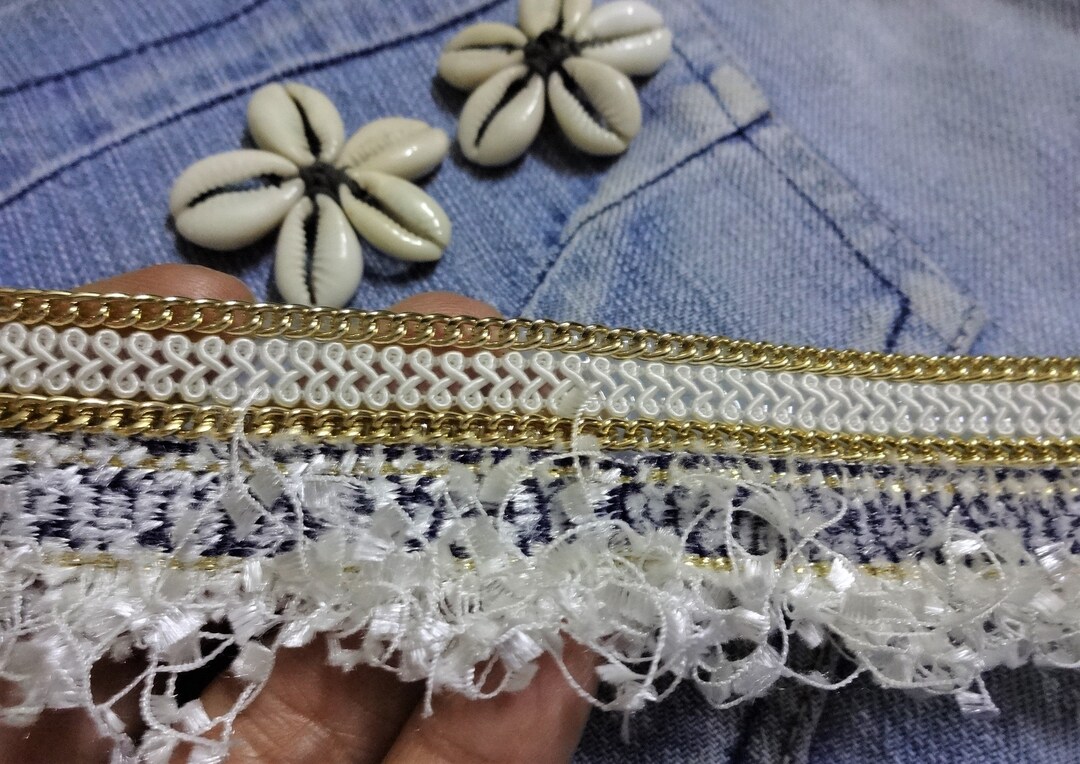 Iron on White Fringe Trim,decorative Ribbon,scrapbook DIY Decoration ...