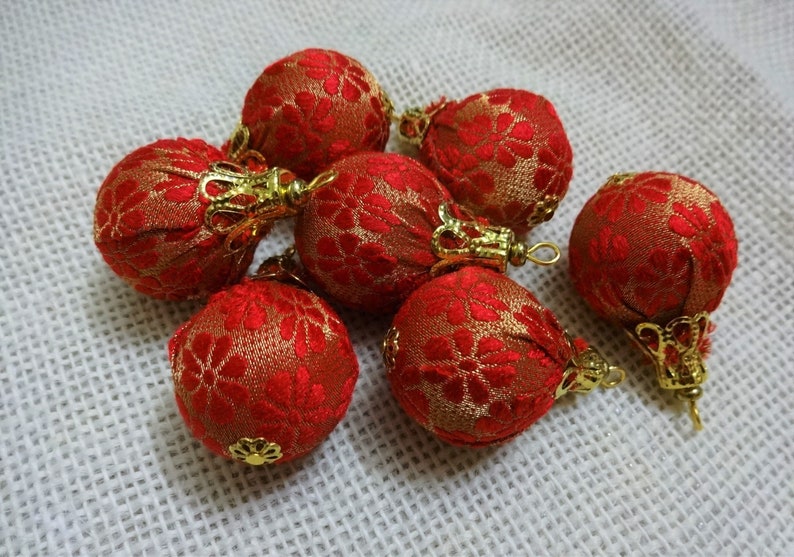 Handmade Tassels Ball Tassels Indian Tassels Brocade Fabric Etsy