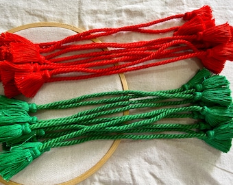 Twisted Cotton Cord, Bracelet Cord, Curtain Tie back, Gift Wrapping Packaging String, Indian Jewelry Cotton Cord, DIY - 10 pcs Select color