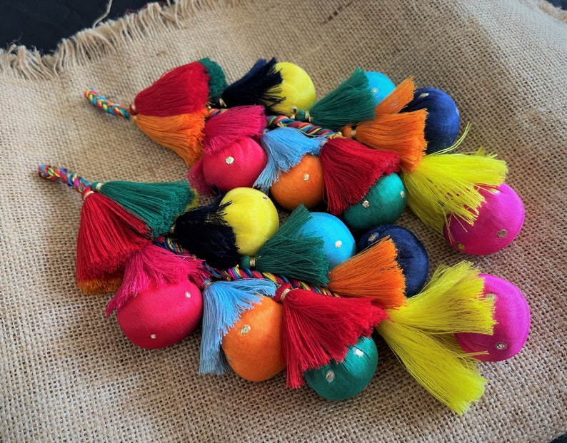 Indian Cotton Tassels Embellishment Long Tassels Decorative Etsy