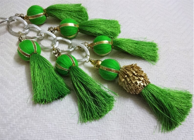 Long Tassel Ball Tassel Silk Tassel Decorative Zari Trim Etsy