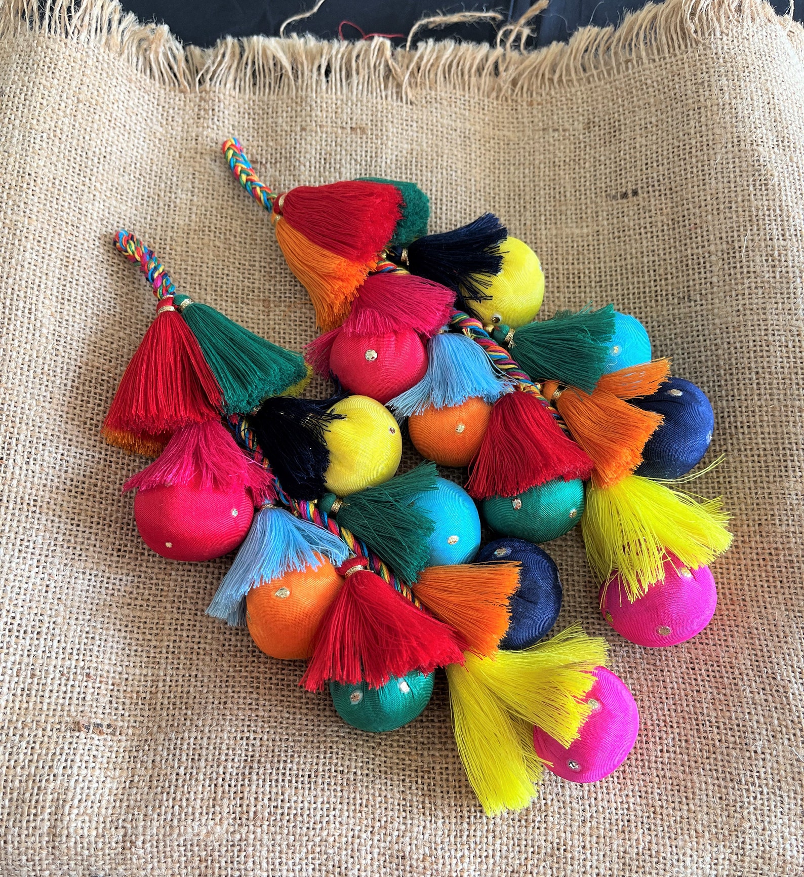 Indian Cotton Tassels Embellishment Long Tassels Decorative Etsy