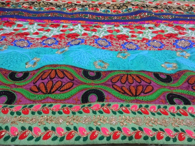 Indian Fabric Embroidered Fabric Bridal Lace Work Fabrics Etsy