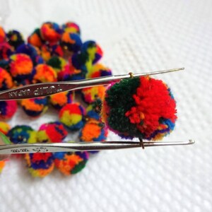 Boucle de fil 25 Pcs fait à la main Pom Poms boules avec Double boucle, pompons en laine, boules de laine, l’artisanat et décoration d’approvisionnement - DOUBLE en laiton