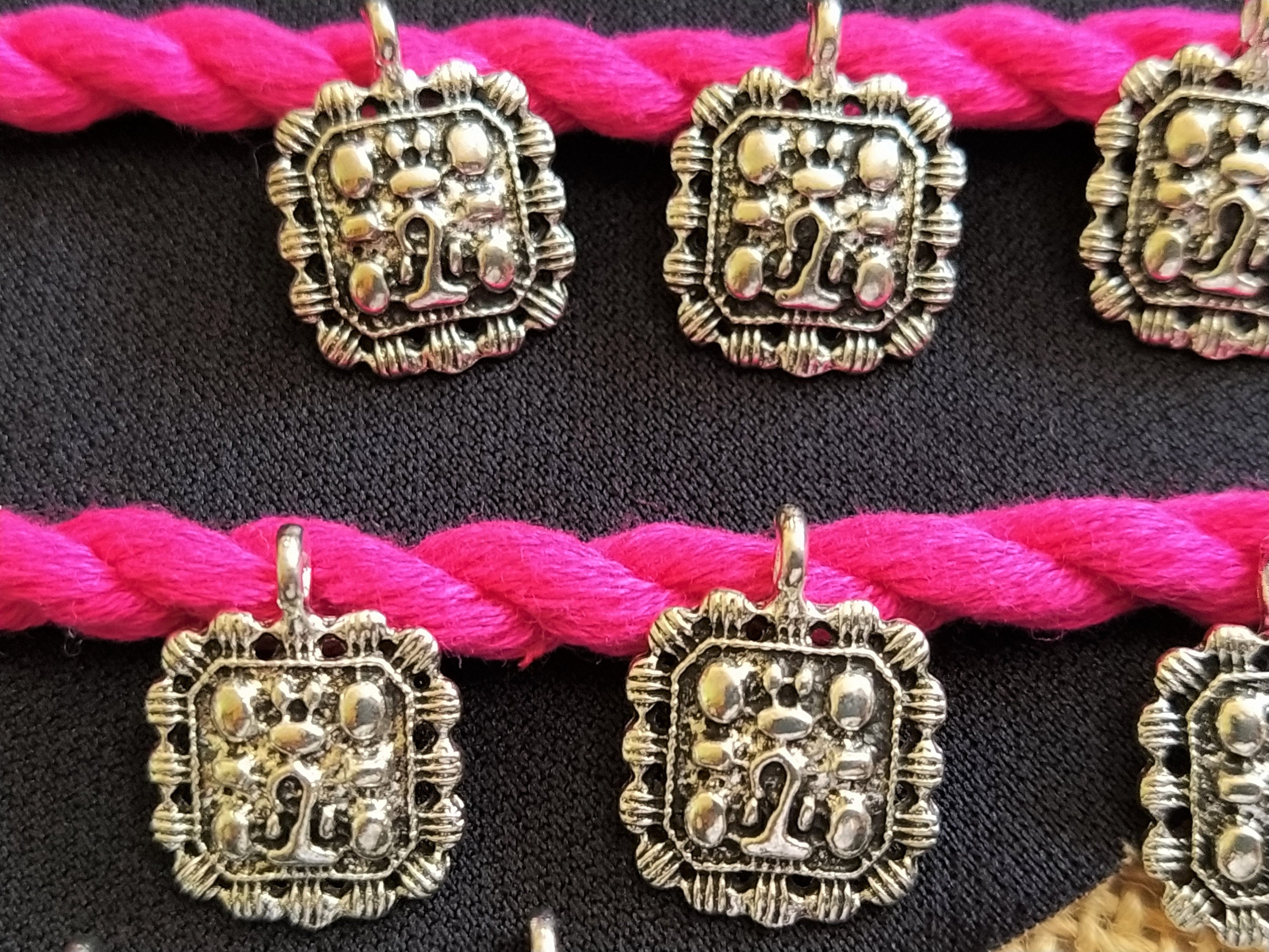 15 Mm Square Metal Charms Indian Jewelry Supplies Antique Etsy