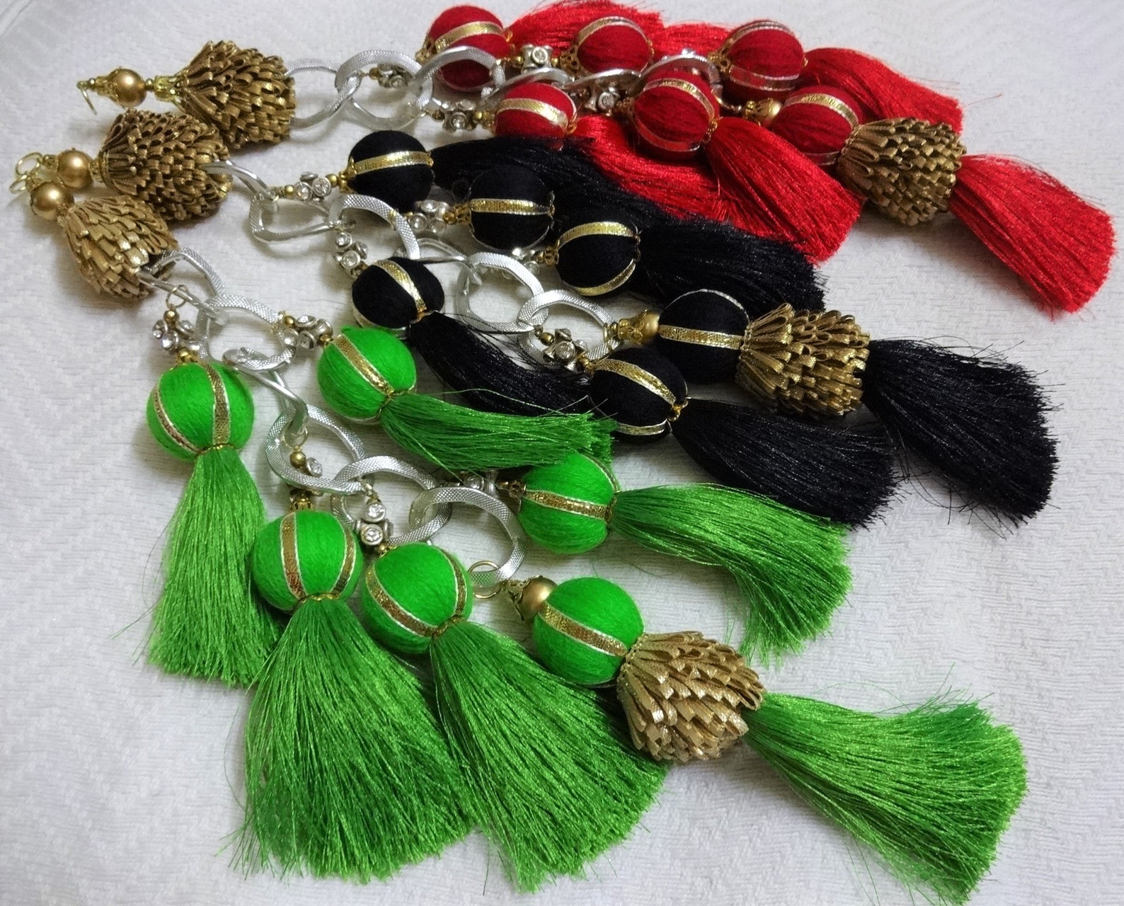 Long Tassel Ball Tassel Silk Tassel Decorative Zari Trim Etsy