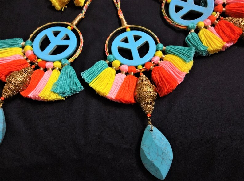 Indian Tassel Pendant Long Turquoise Handbag Decoration Indian Etsy