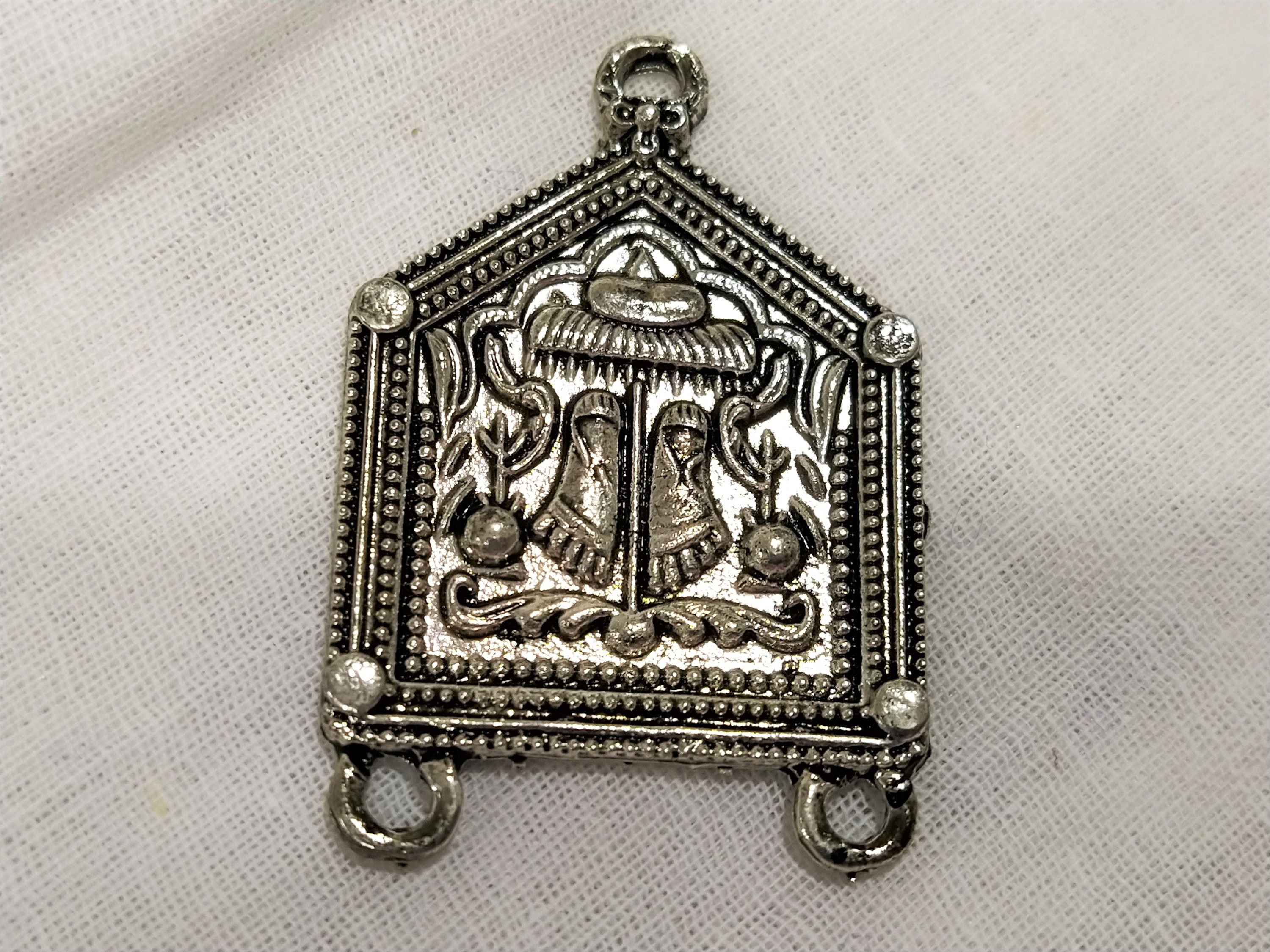 Antique Silver Tone Metal Pendants Ethnic Necklace Pendants - Etsy