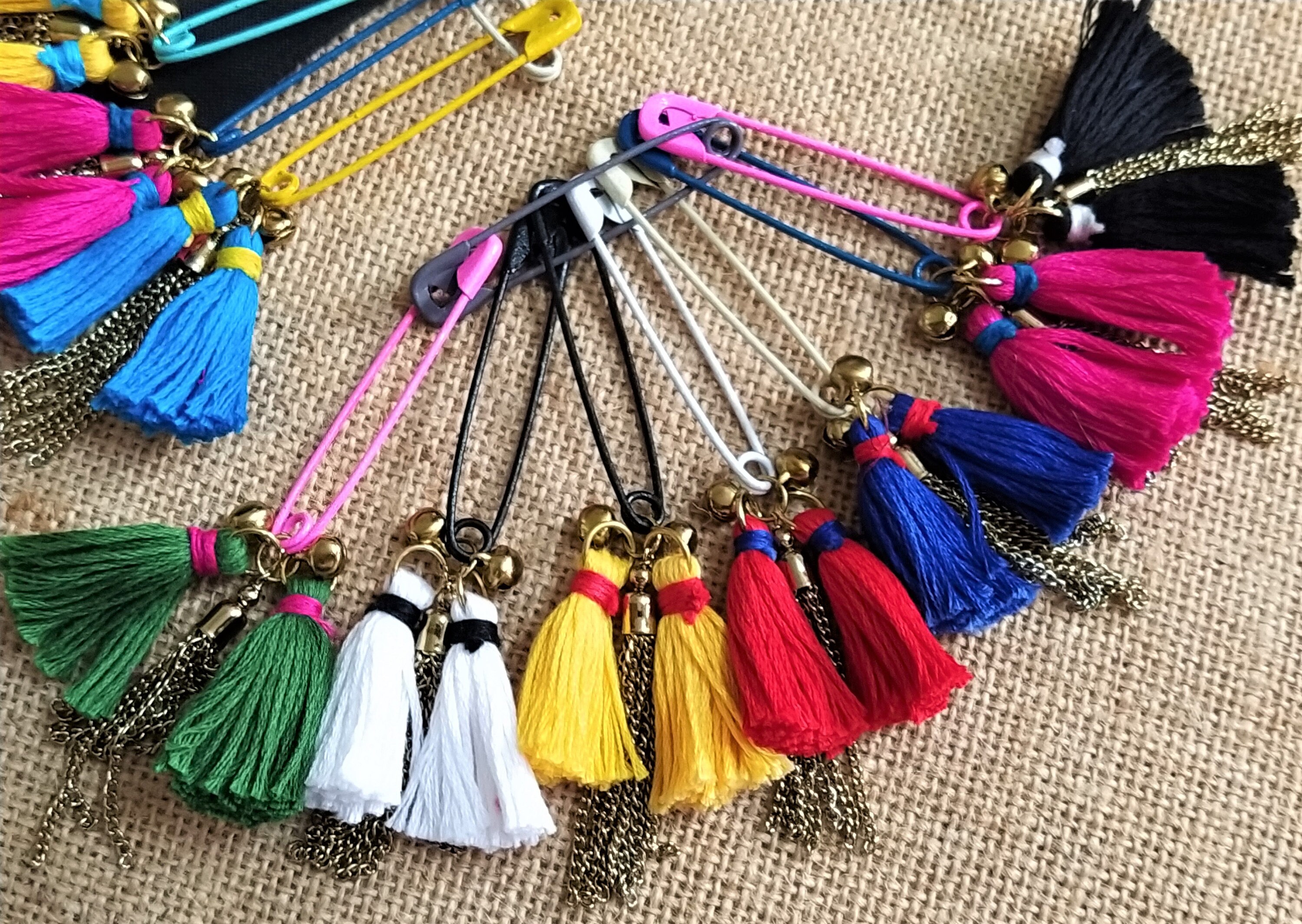 Safety Pin Tassels Chain Tassels Ethnic Indian Cotton Etsy
