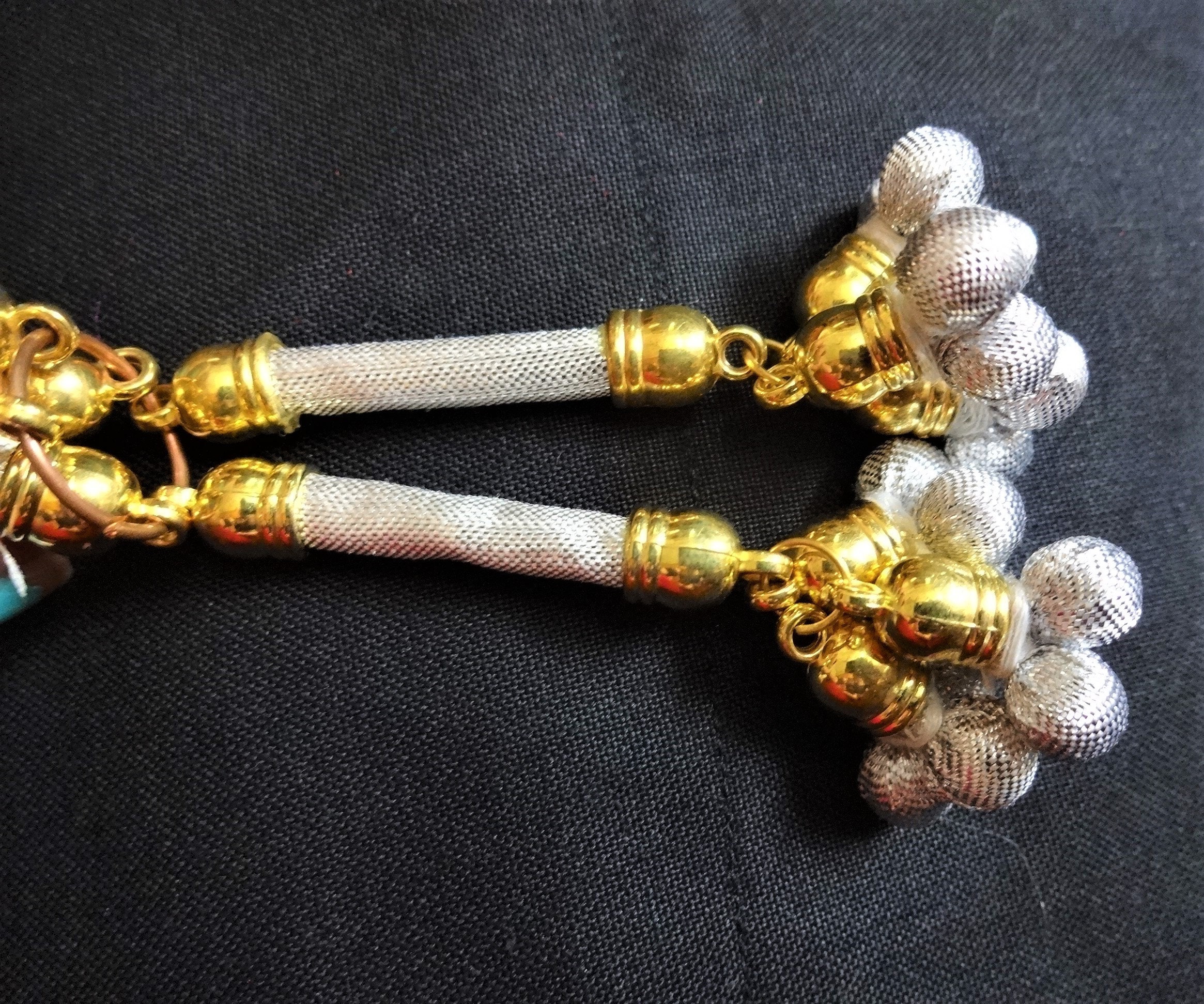 Handmade Fabric Trim Tassels Silver Tassels Ethnic Tassels Etsy India