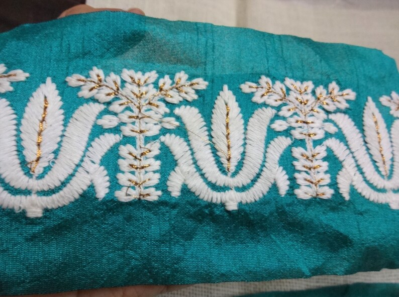 Indian Embroidered Trim Fabric Lace Wholesale Craft Ribbon Etsy