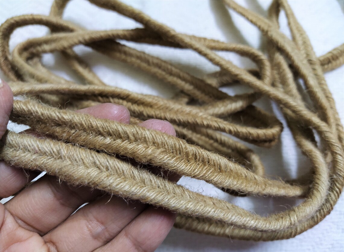Thick Braided Jute Rope Jute Lace Ribbon Burlap Trim Burlap Etsy
