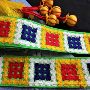 Indische Trim, dekorative Handwerk Band, Nähen Versorgung, Boho Sari Grenze, Scrapbook Journal Verschönerung, bestickte Spitze - 7 Meter