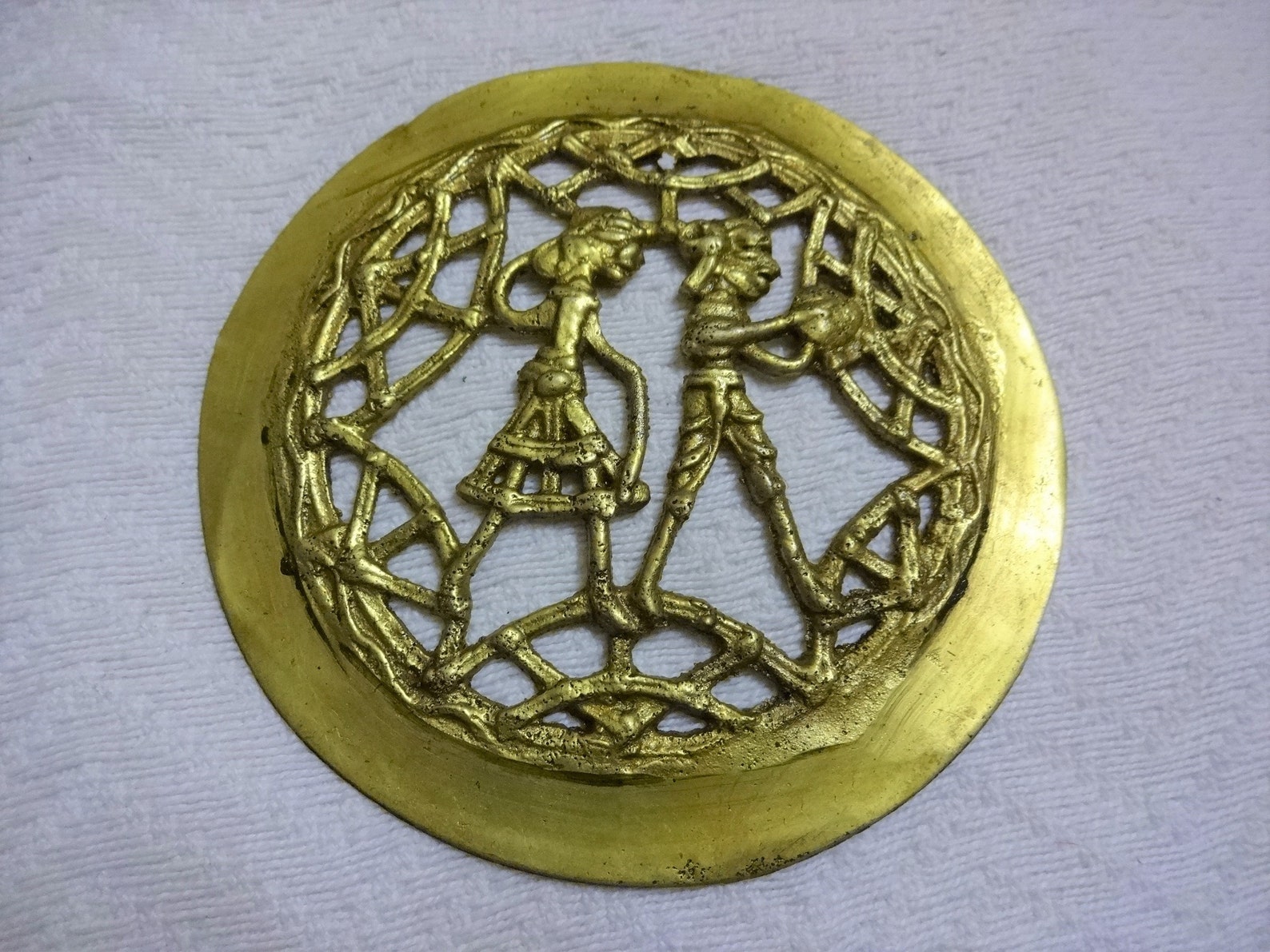 Indian Brass Artware Brass Craft Ethnic Metal Tribal Craft | Etsy