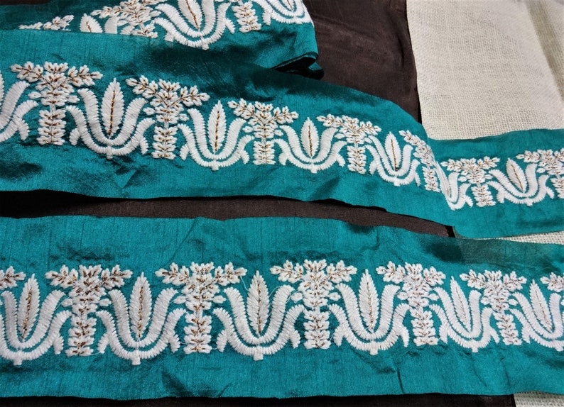 Indian Embroidered Trim Fabric Lace Wholesale Craft Ribbon Etsy