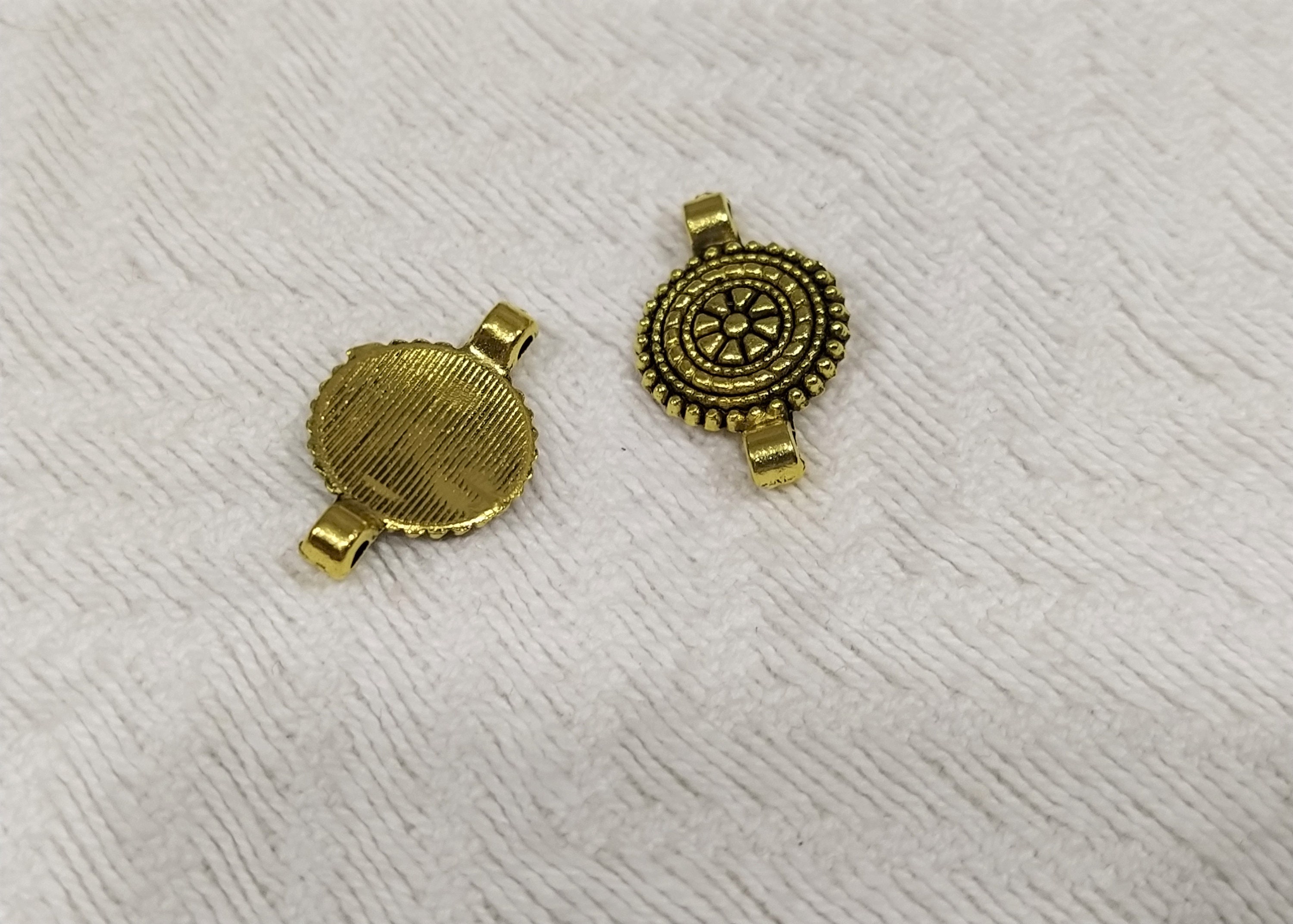 Antique Gold Metal Charms Necklace Spacer Beads Jewelry Etsy UK