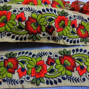 Indiase trim, decoratieve geborduurde kant, bloemen stof Sari grens, crafting naaien kostuum lint, Journal versiering-cut op maat