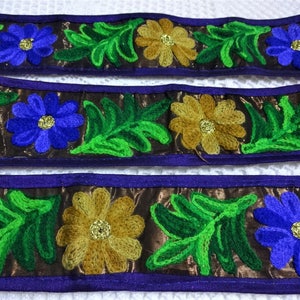 Indische bestickte Spitze, breite Gota Trim, Handwerk Band, Sari Grenze, Scrapbook Verzierung, dekorative Stoff Spitze, Boho DIY - 6 Meter