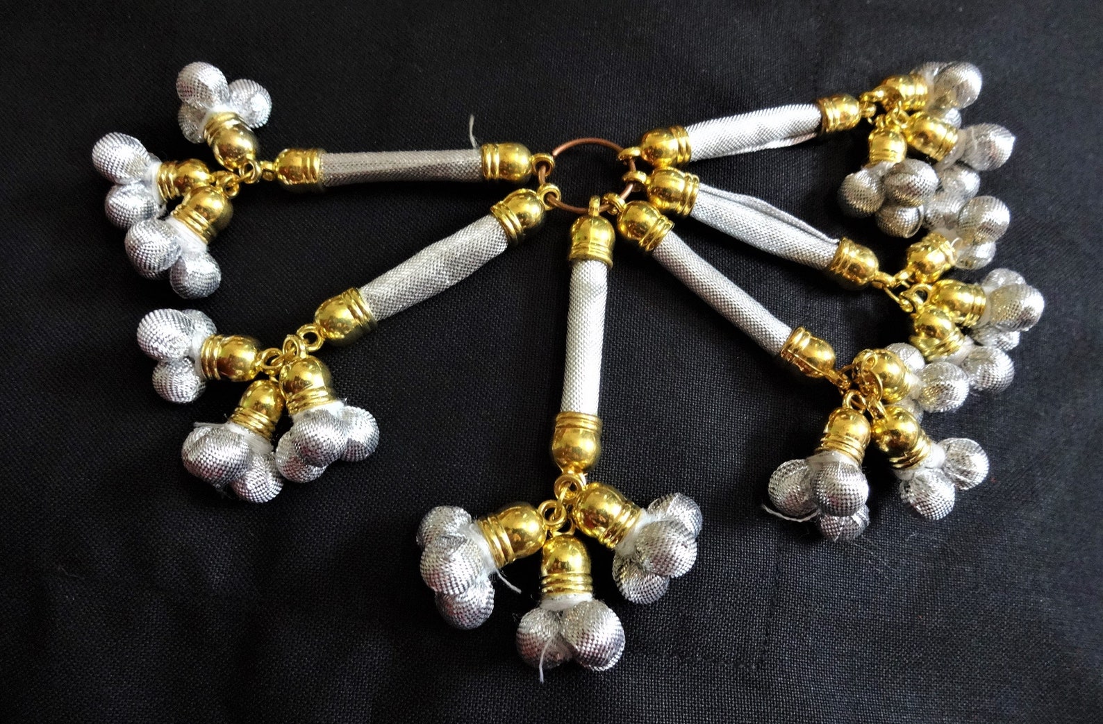 Handmade Fabric Trim Tassels Silver Tassels Ethnic Tassels Etsy India