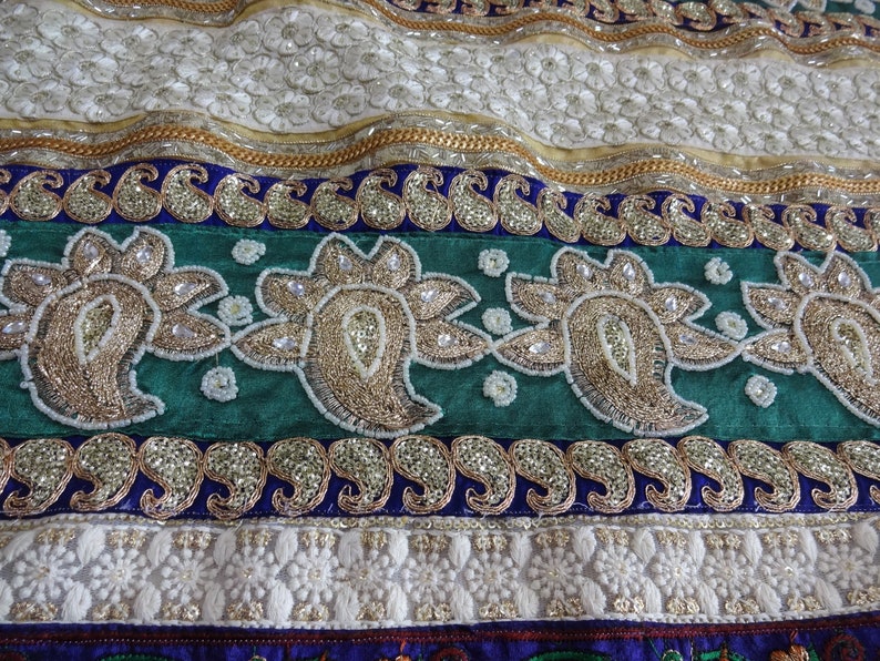Indian Fabric Embroidered Fabric Bridal Lace Work Fabric Etsy