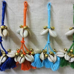Cowrie Shell Tassel, Ethnic Tassels, Indian Tassels, Cowrie Shell Swag ...