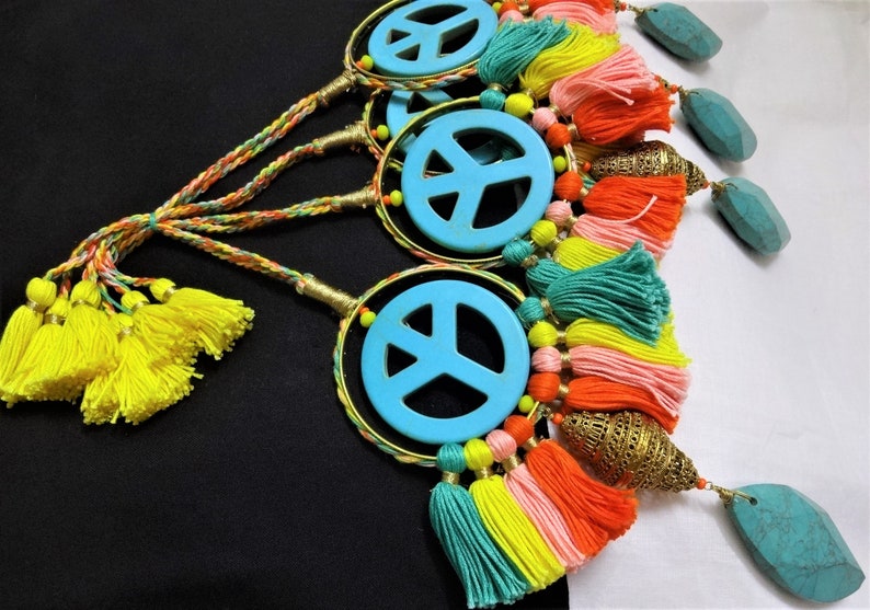 Indian Tassel Pendant Long Turquoise Handbag Decoration Indian Etsy