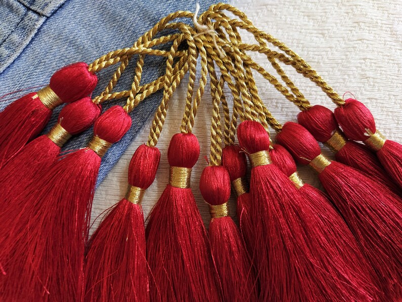 Indian Tassels Silk Tassels Embellishment Long Tassels Etsy