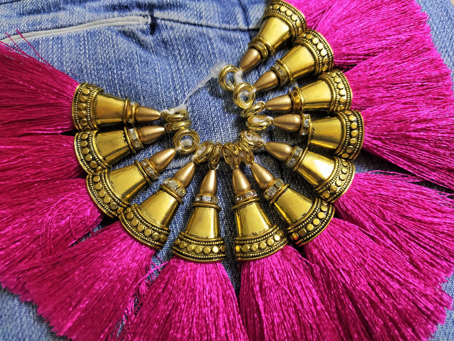 Indian Tassels Silk Mini Tassels with Bead Cap Decorative Etsy