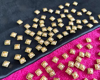 Lijm Indiase Kundan-steentjes in platte achterkant/Kundan-kralen voor decoratie, knutselspullen, sieradenkralen, versiering - 100 gr