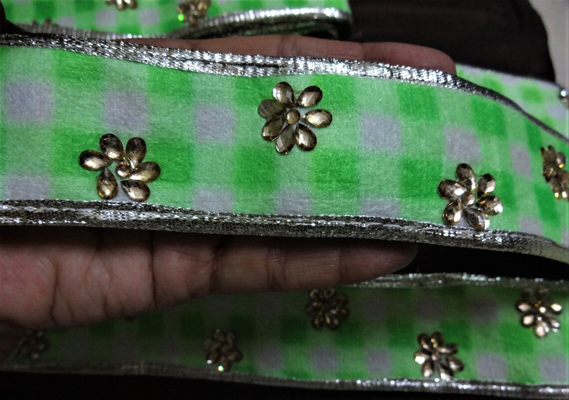 Indian Lace Velvet Sewing Trim Decorative Ribbon Fabric Etsy