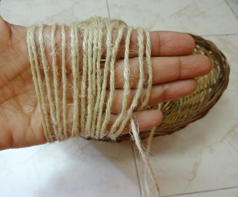 Indian Jute Natural Handspun Jute Yarn Twine Thread Cream Etsy