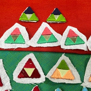 Indian Mirror Appliques, Hand Embroidered Decorative Appliques, Decorative Shisha Mirrors, Craft Supplies - Mixed 20 pcs